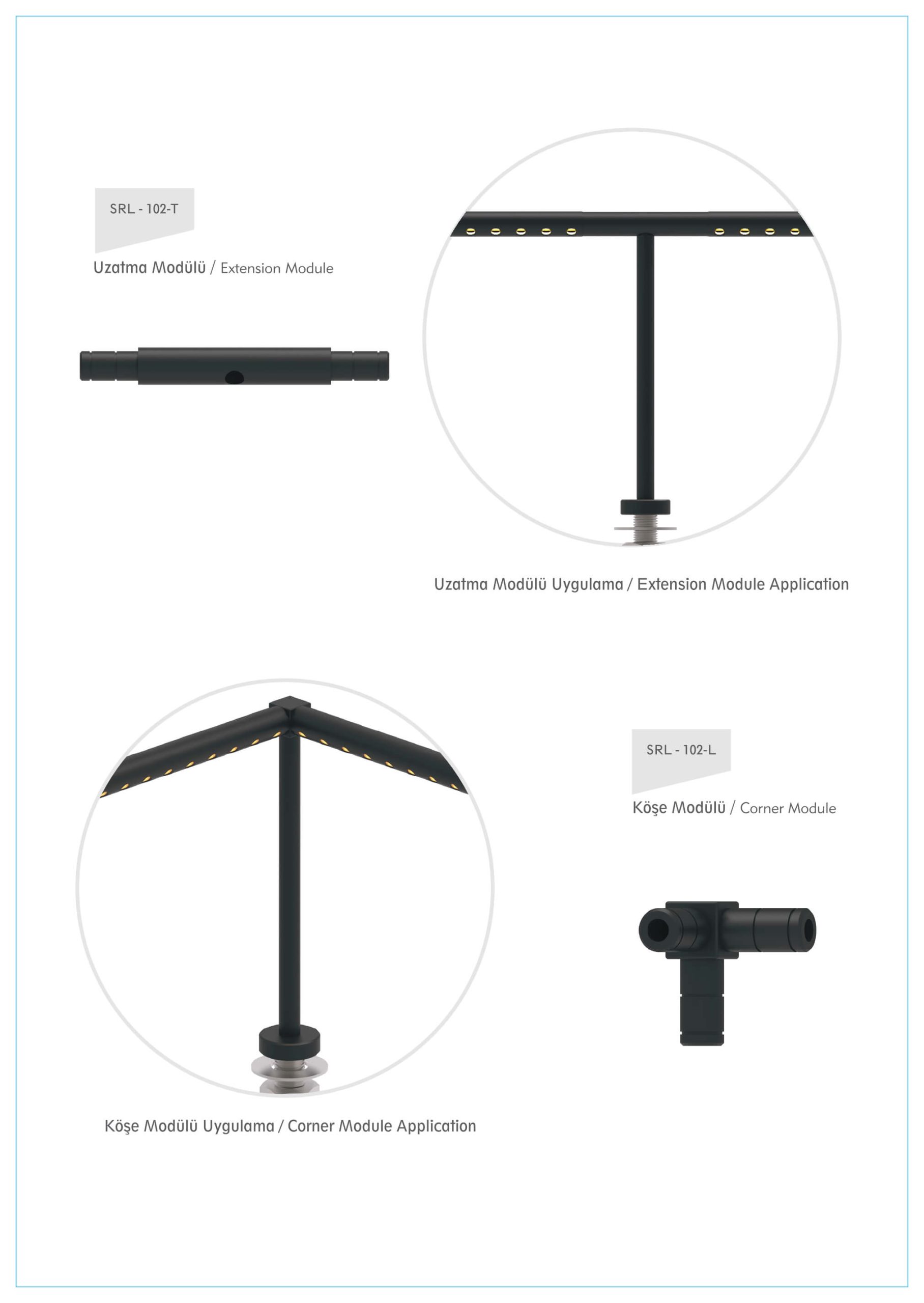 SRL-102-T-L - Sorel Kabin İçi Linear Aydınlatma - Müze, Mücevher ve Karavan Aydınlatması - Teknik Çizim